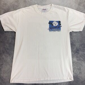 Vintage Hanes T-Shirt Mens M White Good Cheeseburger In Paradise Maui Graphic